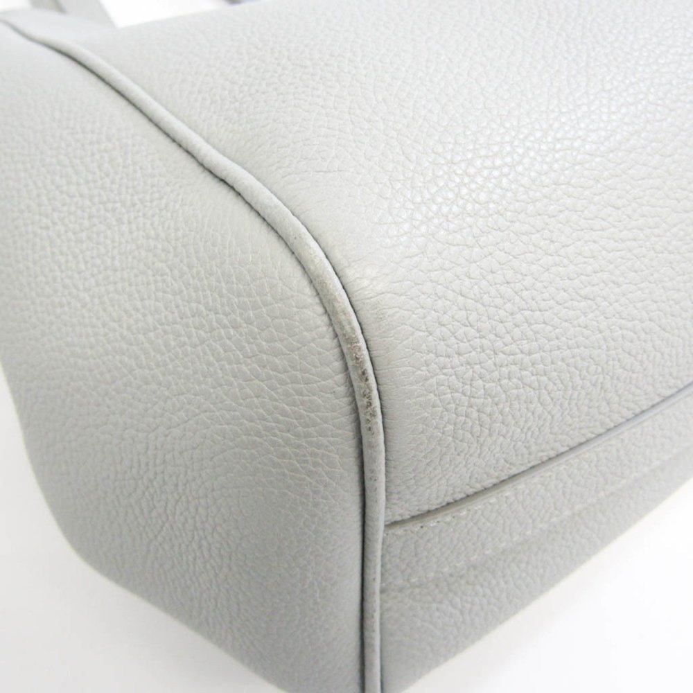 CELINE Leather Handbag Shoulder Bag Light Blue Gray - Picture 4 of 11